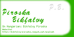 piroska bikfalvy business card